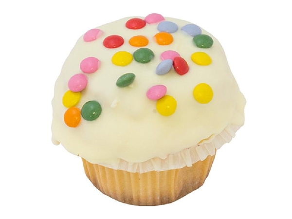 Cupcakes witte choc met smarties