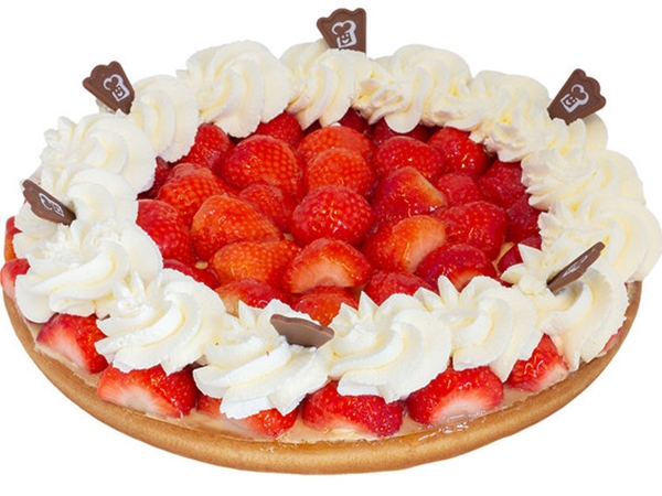 Verse aardbeienvlaai groot